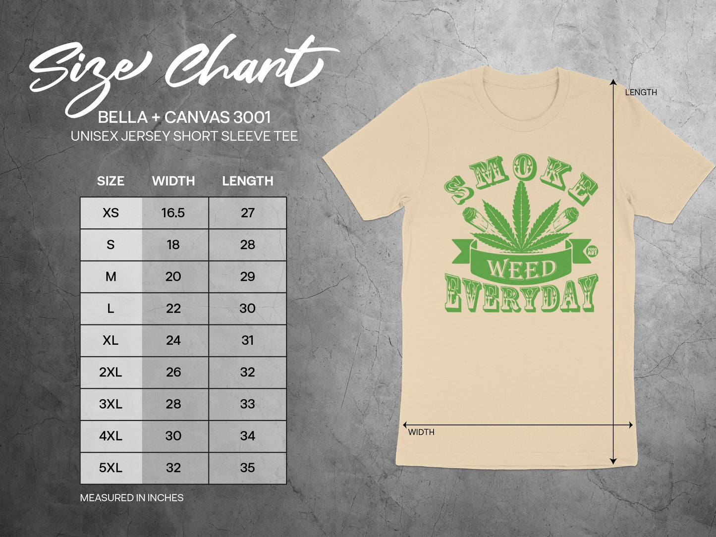 Smoke Weed Everyday Graphic Unisex Short Sleeve Tee