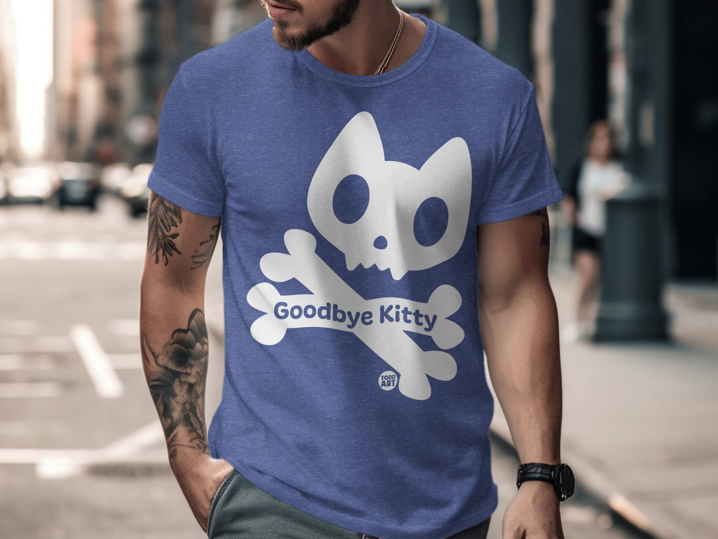 Goodbye Kitty Skull and Crossbones T-Shirt product