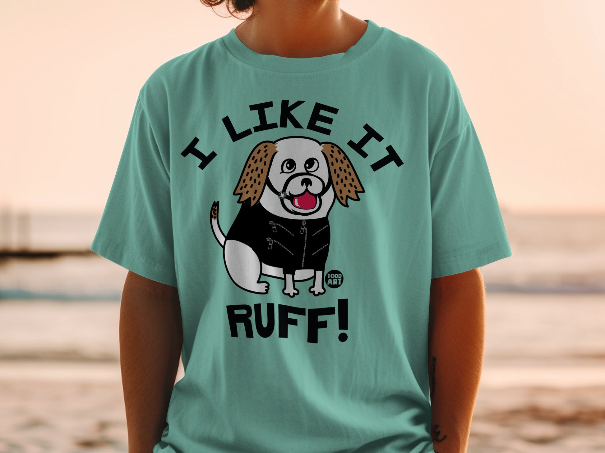 I Like It Ruff Funny Dog Graphic Tee Shirt Product