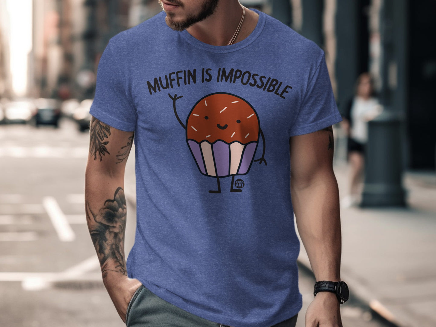 Muffin Is Impossible Fun Graphic Tee Shirt