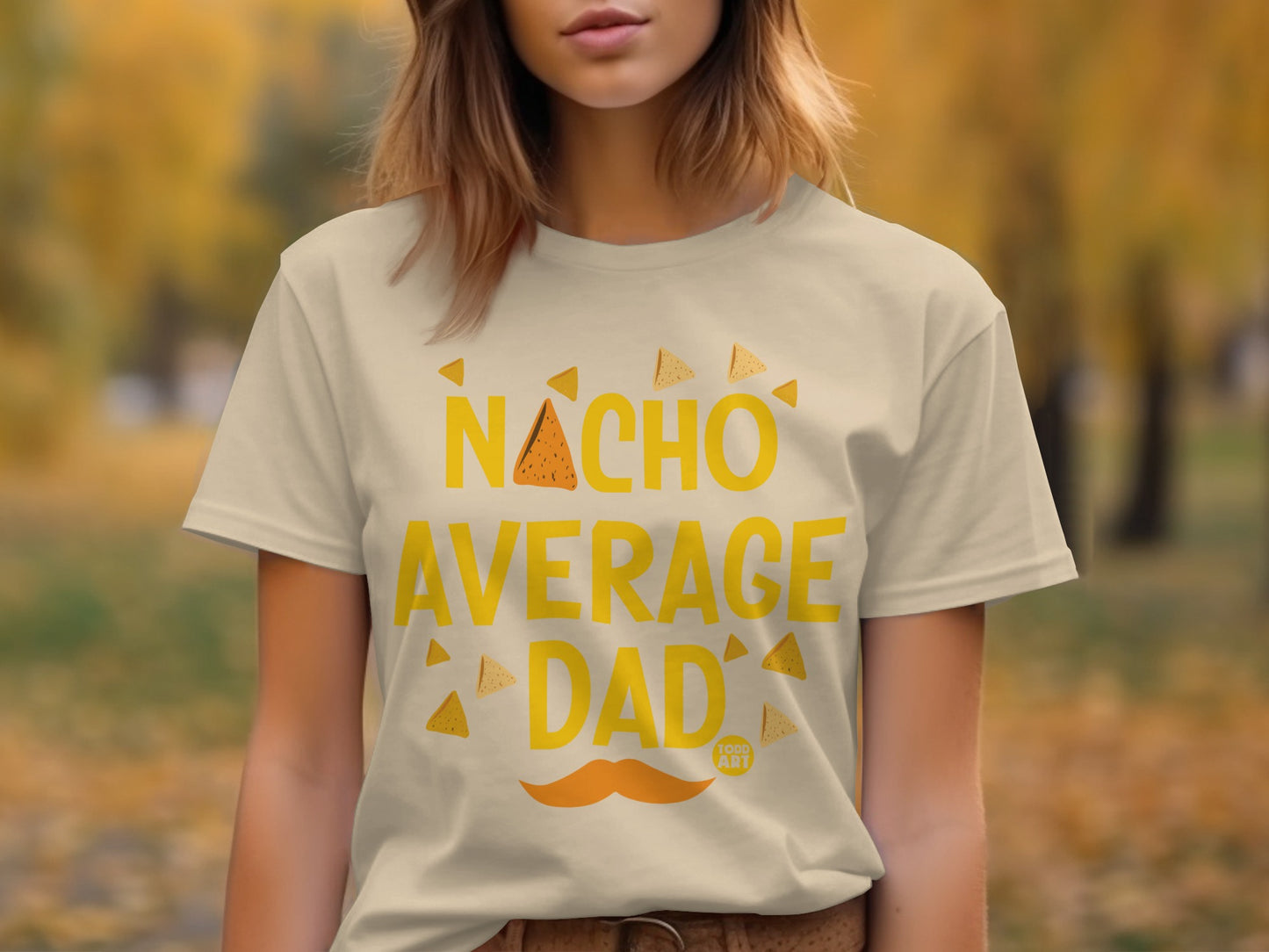Nacho Average Dad Funny Graphic Print T-Shirt