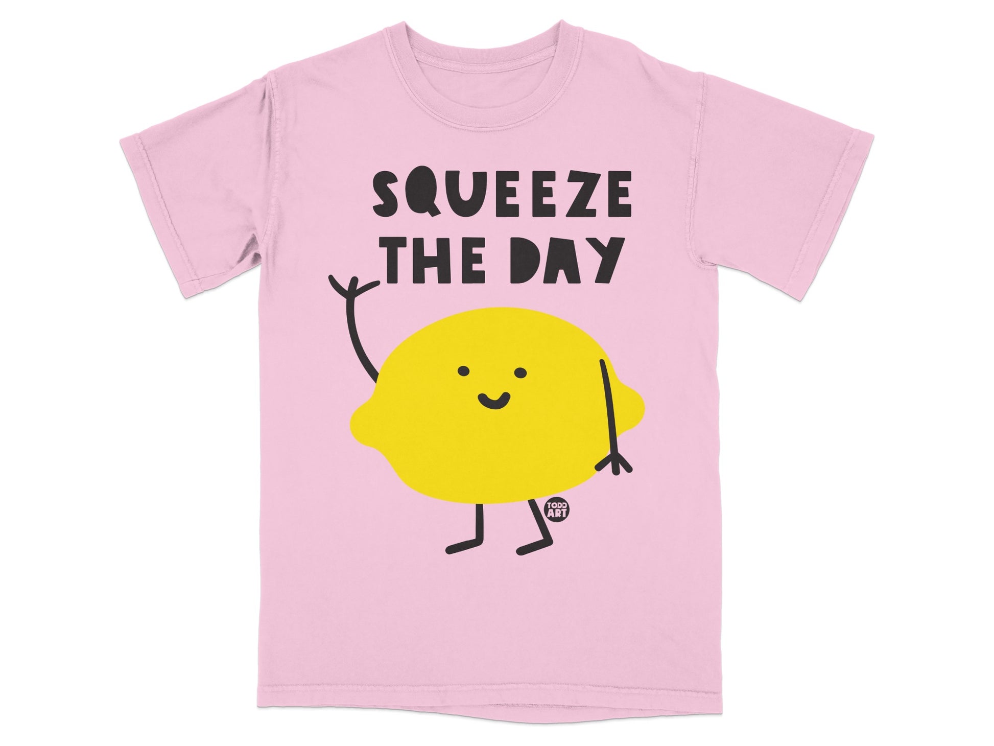 SQUEEZE THE DAY lemon character playful design product type