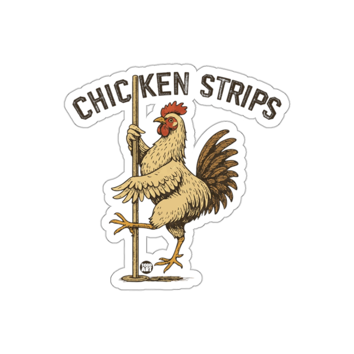 Humorous Chicken Strips Artwork 