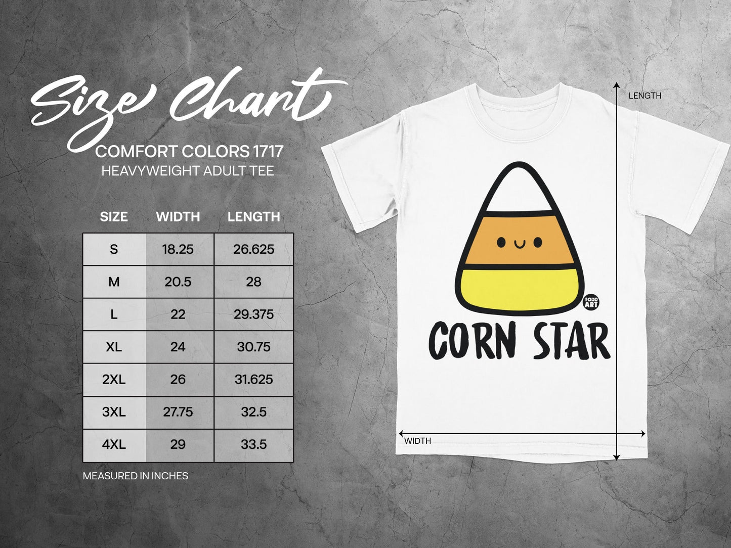 Corn Star Halloween Adult Tee Shirt Apparel