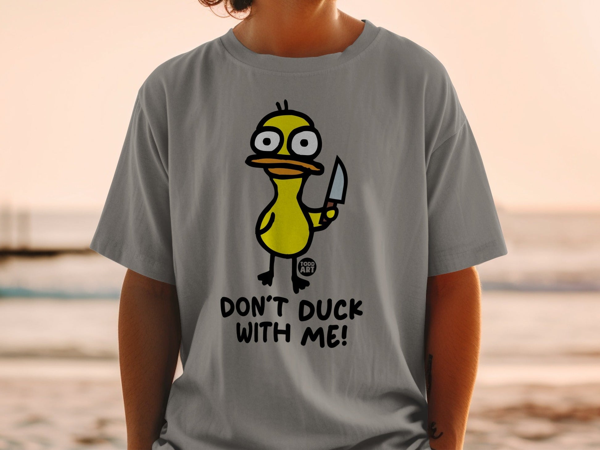 Don't Duck With Me! Graphic Tee with Cute Duck Design