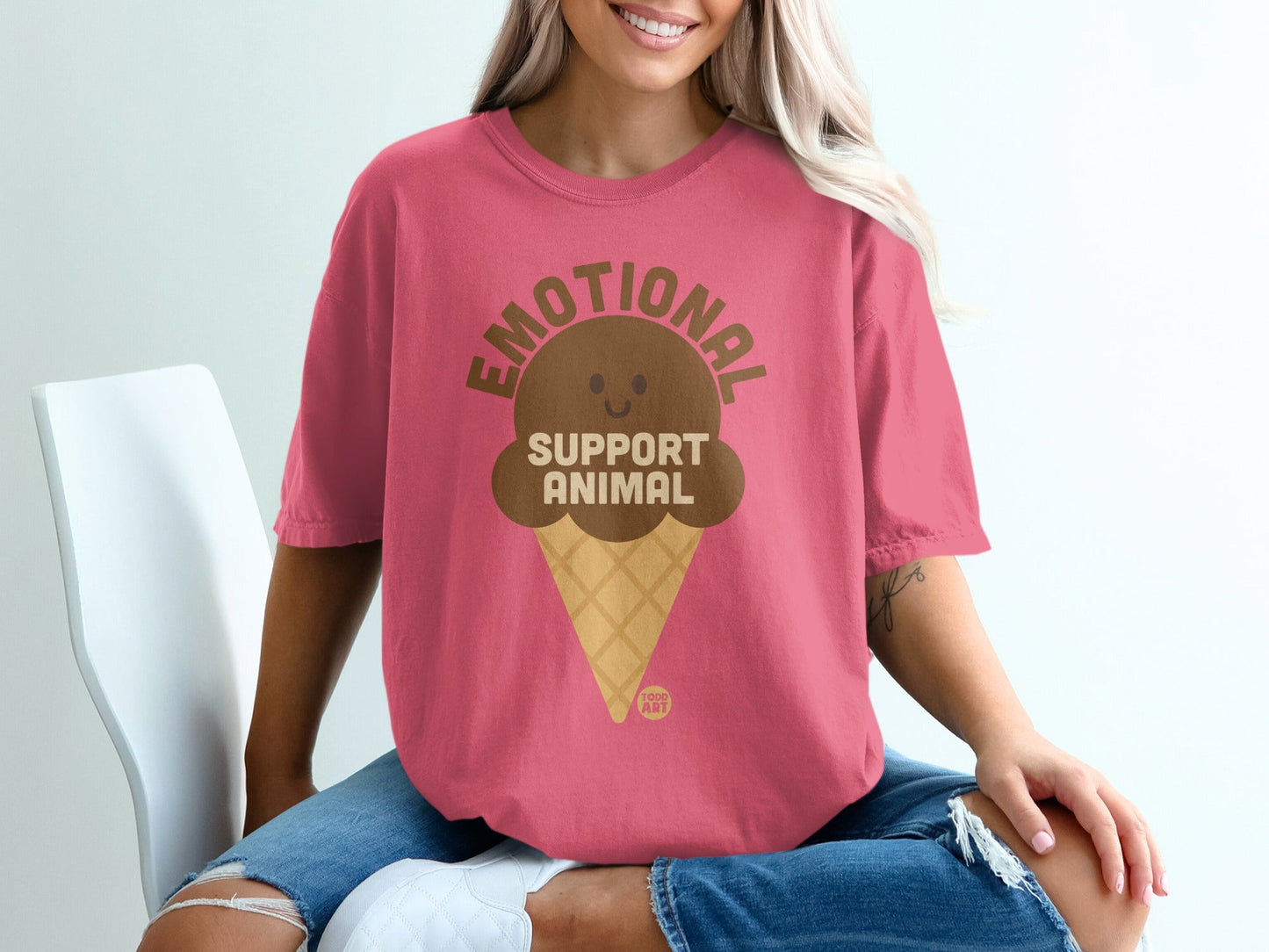 Emotional Support Animal Ice Cream T-shirt