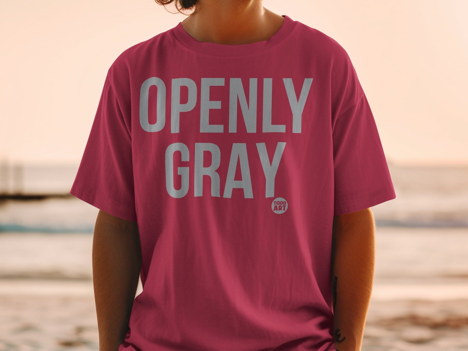 Openly Gray Todd Art T-Shirt with Bold Design