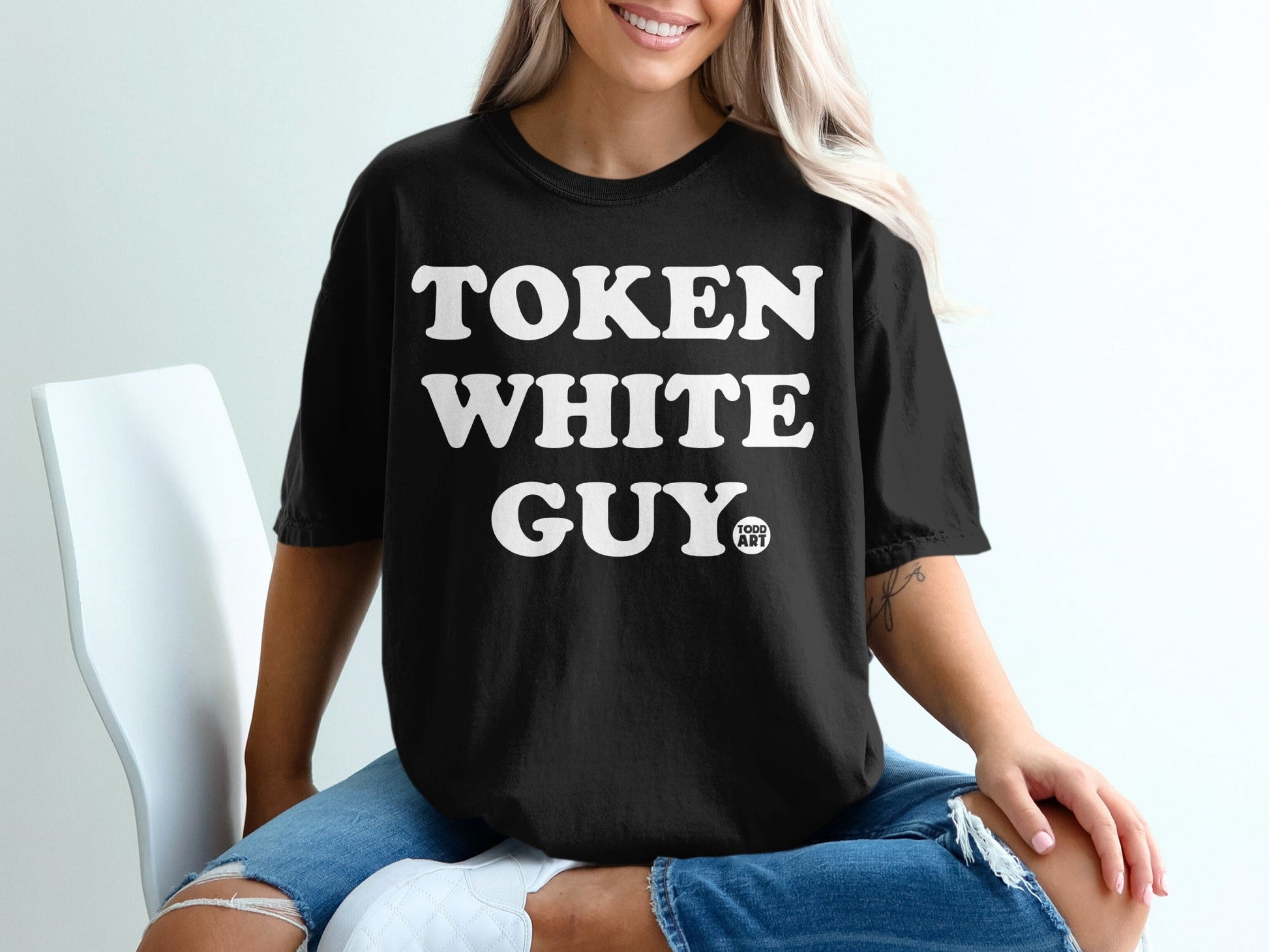 TOKEN WHITE GUY Todd Art Graphic T-shirt