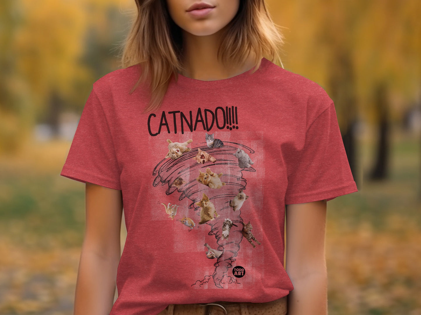 Catnado Hilarious Cats Tornado Artwork T-Shirt