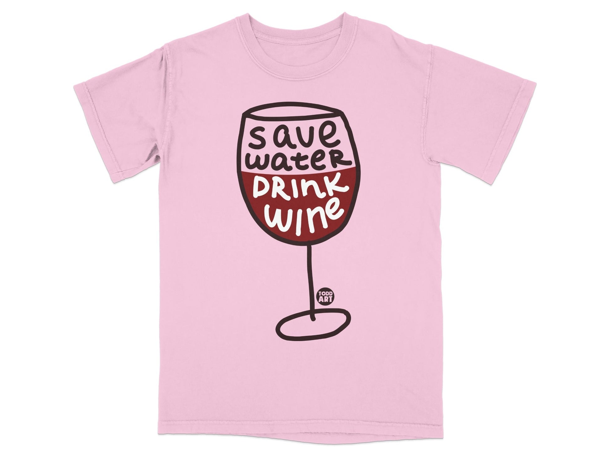 Save Water Drink Wine Graphic Tee Shirt Product