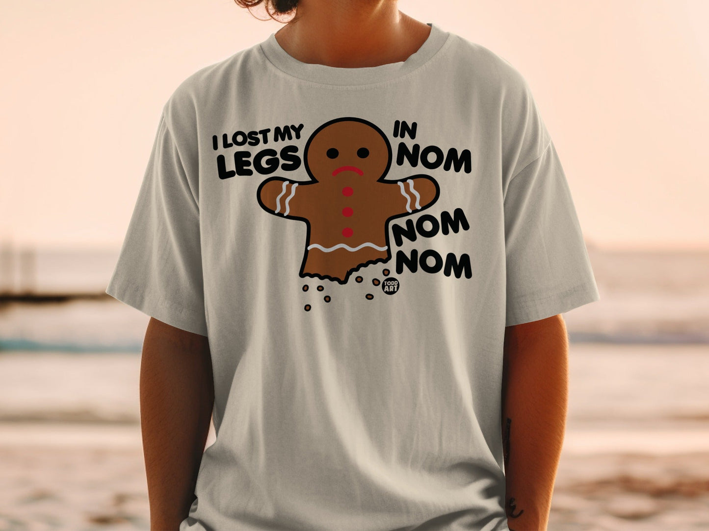 Funny Gingerbread Man Lost Legs Nom Nom Nom T-Shirt