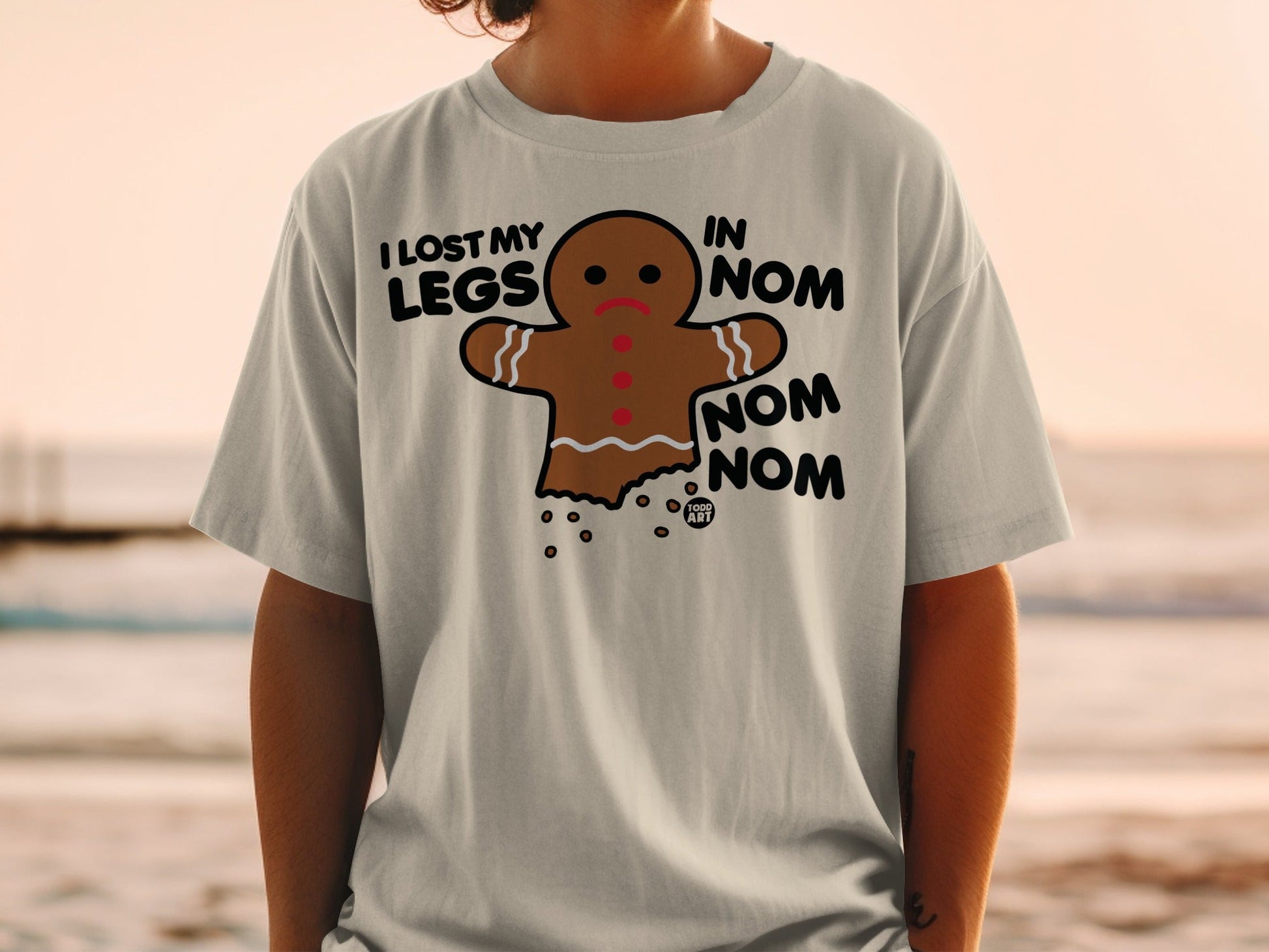Funny Gingerbread Man Lost Legs Nom Nom Nom T-Shirt