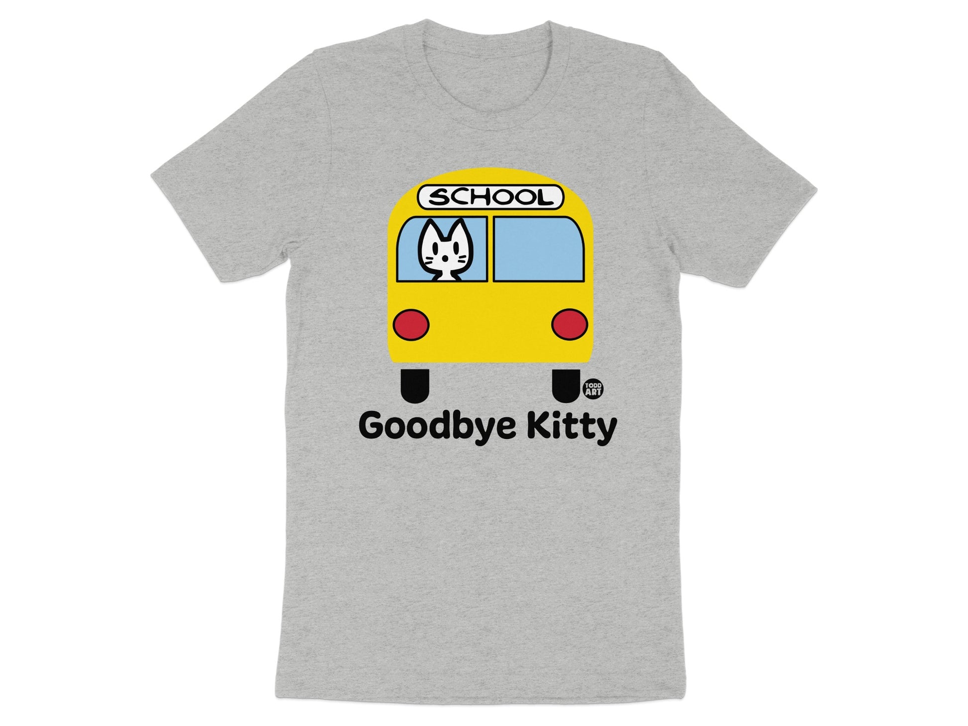 Goodbye Kitty School Bus Graphic T-Shirt