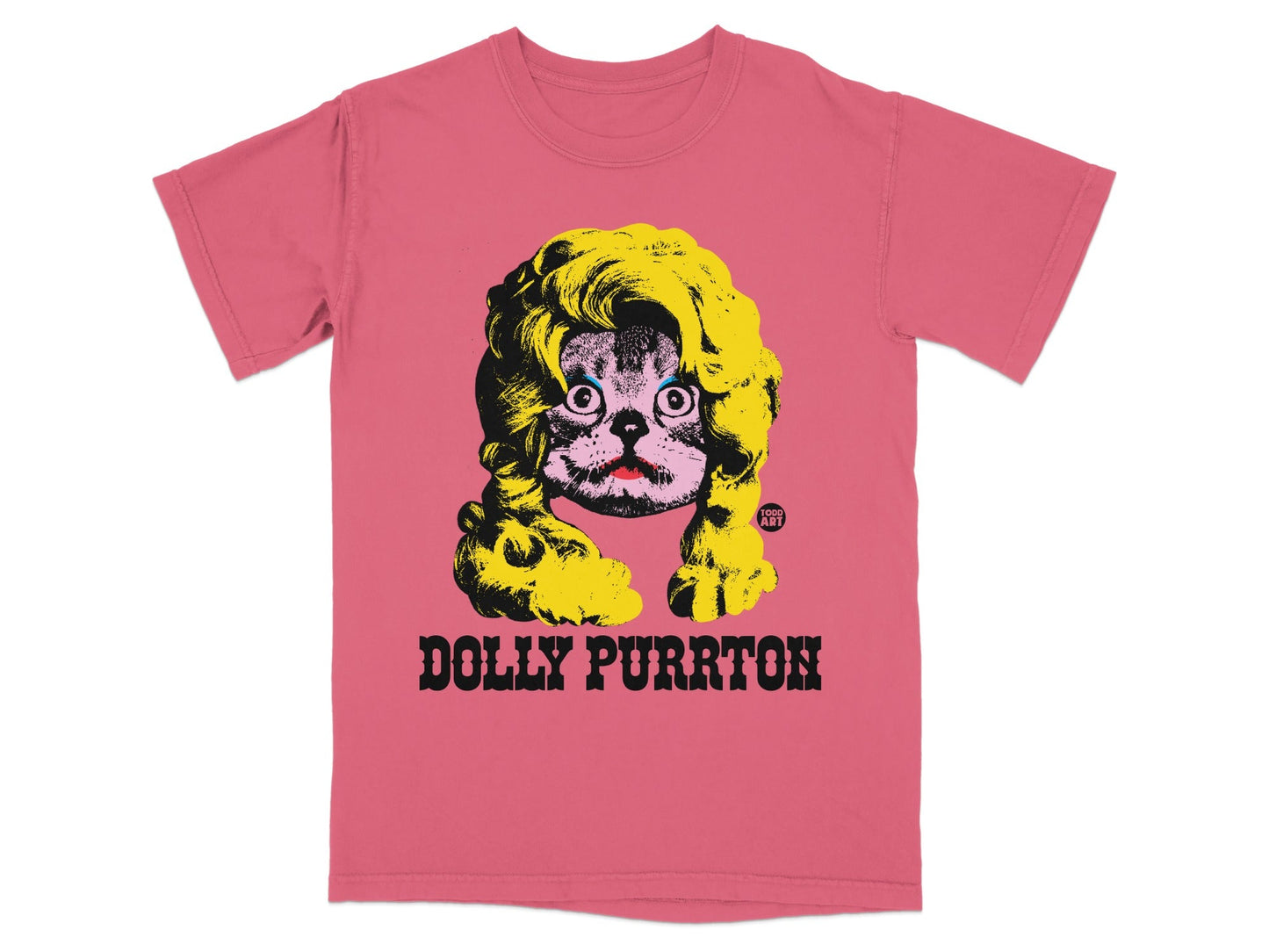 Dolly Purrton Cat Graphic T-Shirt Apparel
