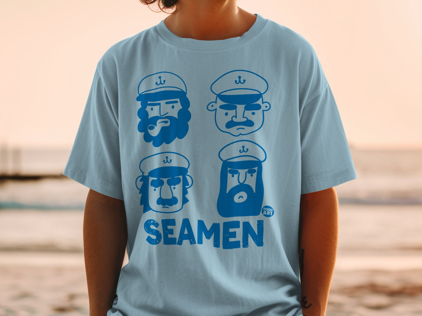 Seamen Cartoon Captain Heads Todd Art product type