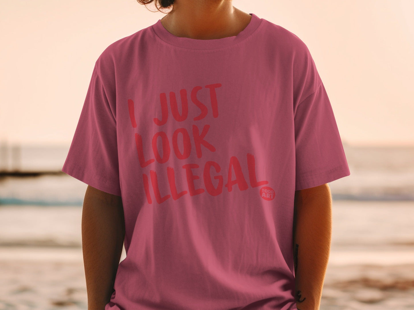 I Just Look Illegal Graphic Todd Art T-Shirt
