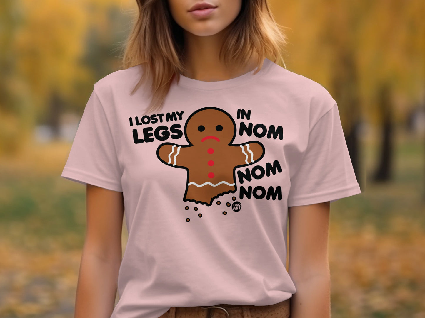 I Lost My Legs Nom Nom Nom Gingerbread Tee Shirt