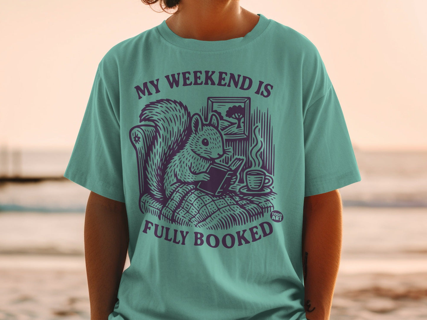 My Weekend Is Fully Booked Squirrel Graphic Shirt
