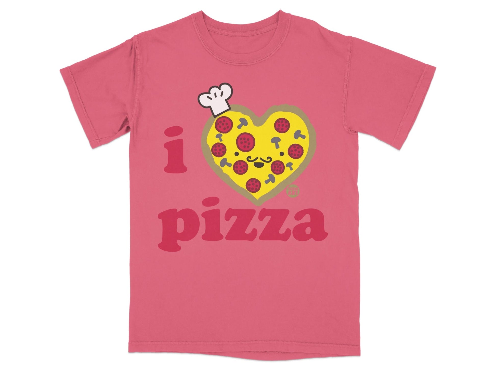 I Love Pizza Cute Heart Design Graphic T-shirt