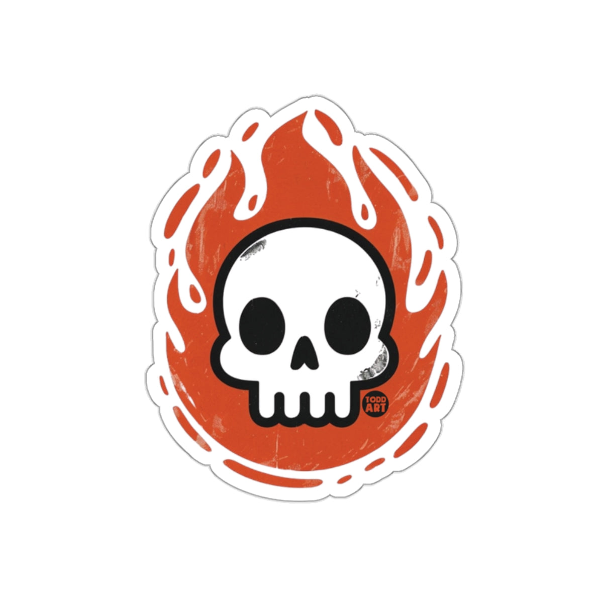 Burning Skull Graphic Todd Art Design Decorative sticker