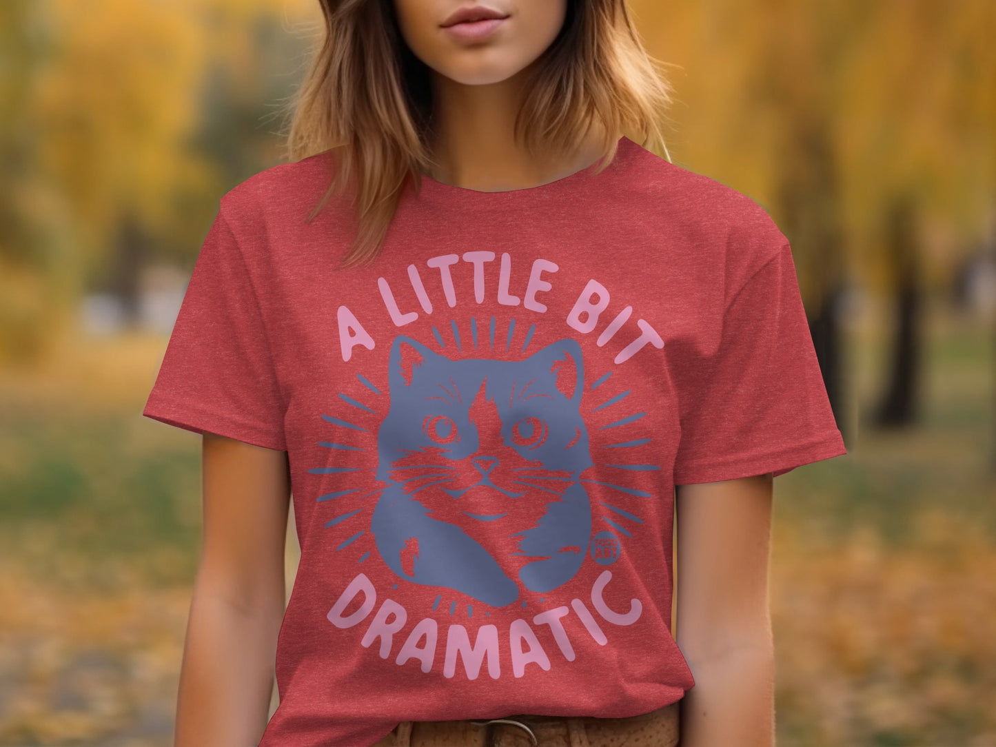 A Little Bit Dramatic Cat Graphic Tee Shirt Product