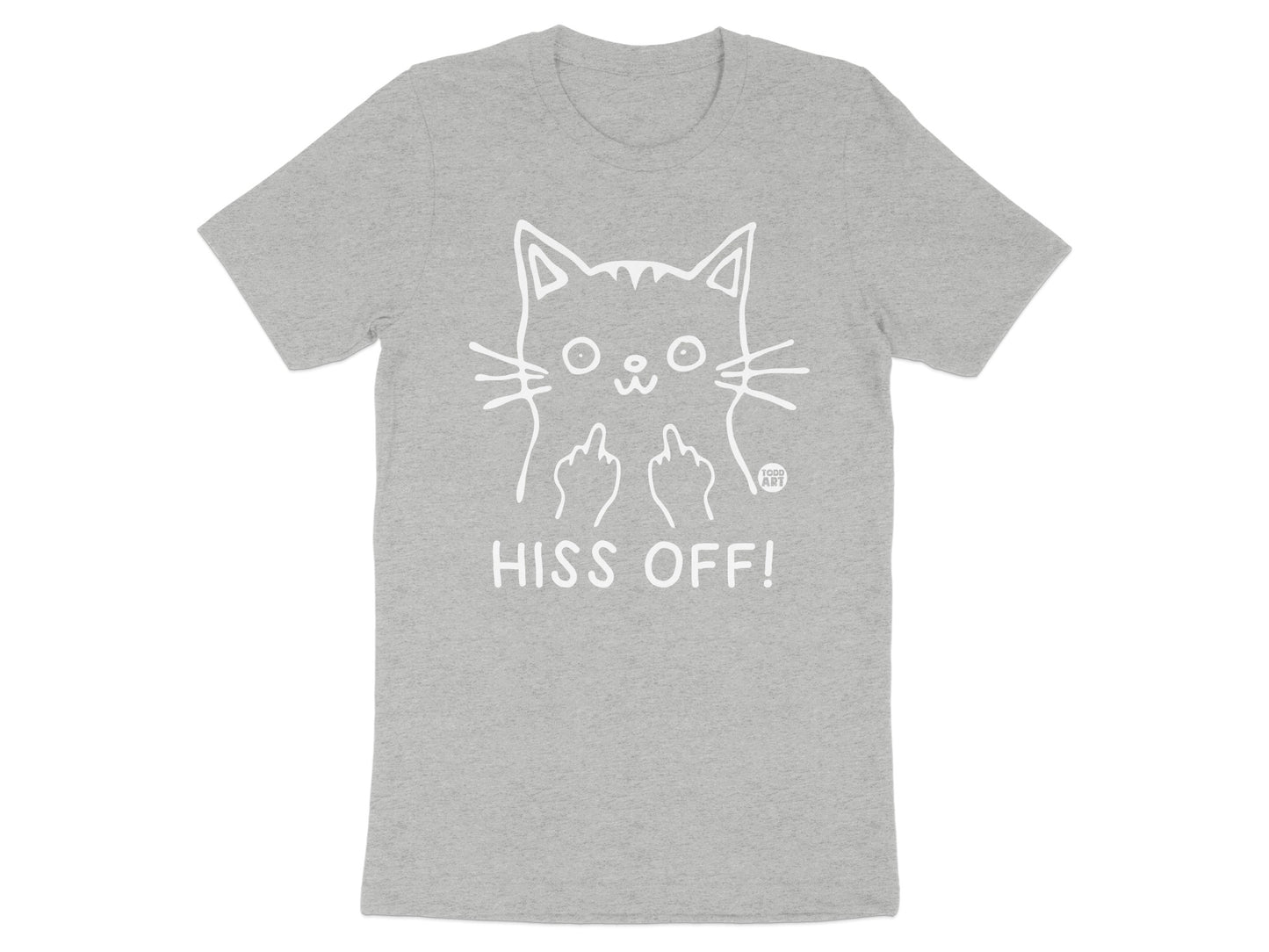 Hiss Off Cat Graphic Tee Funny Statement T-Shirt