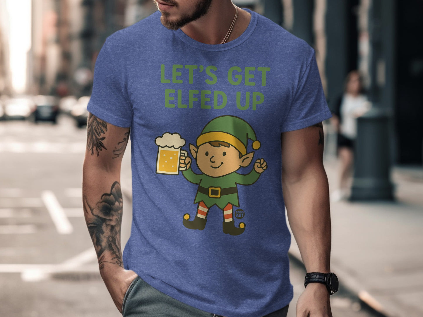 Let's Get Elfed Up Funny Graphic T-Shirt