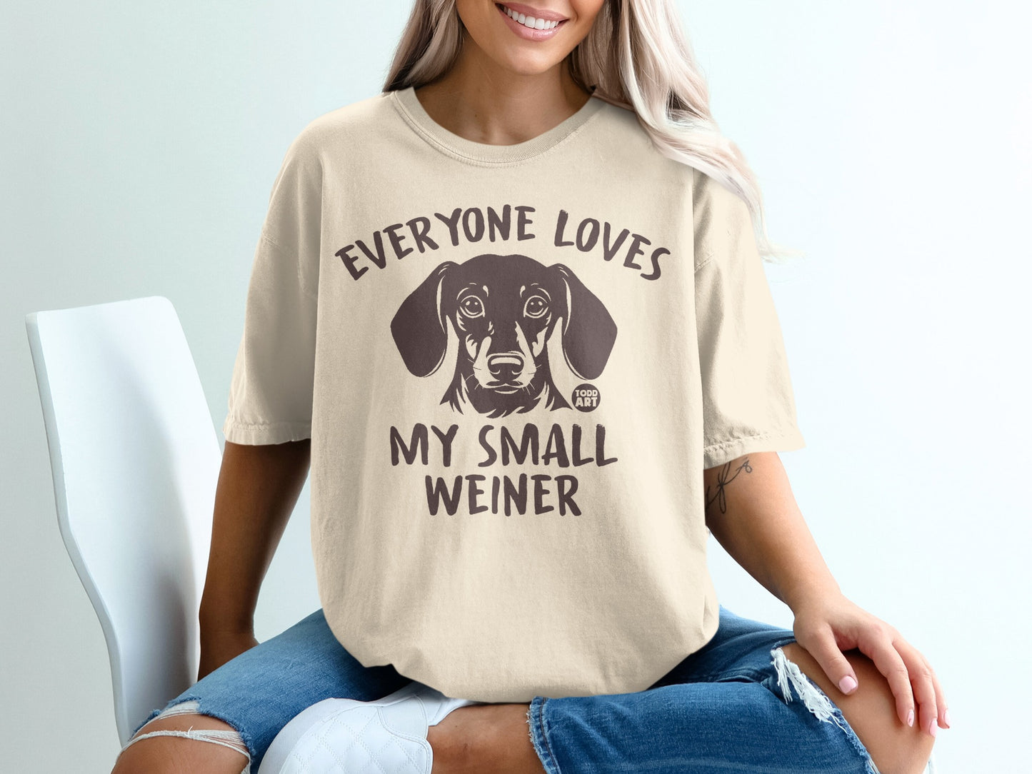Everyone Loves My Small Weiner Graphic Tee Shirt