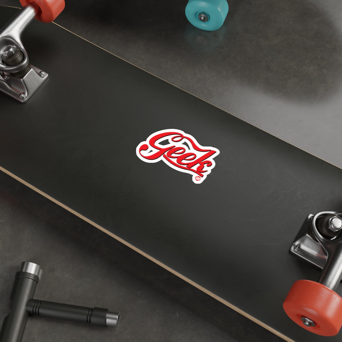 Geek Red Stylized Word Trademarked Design 
