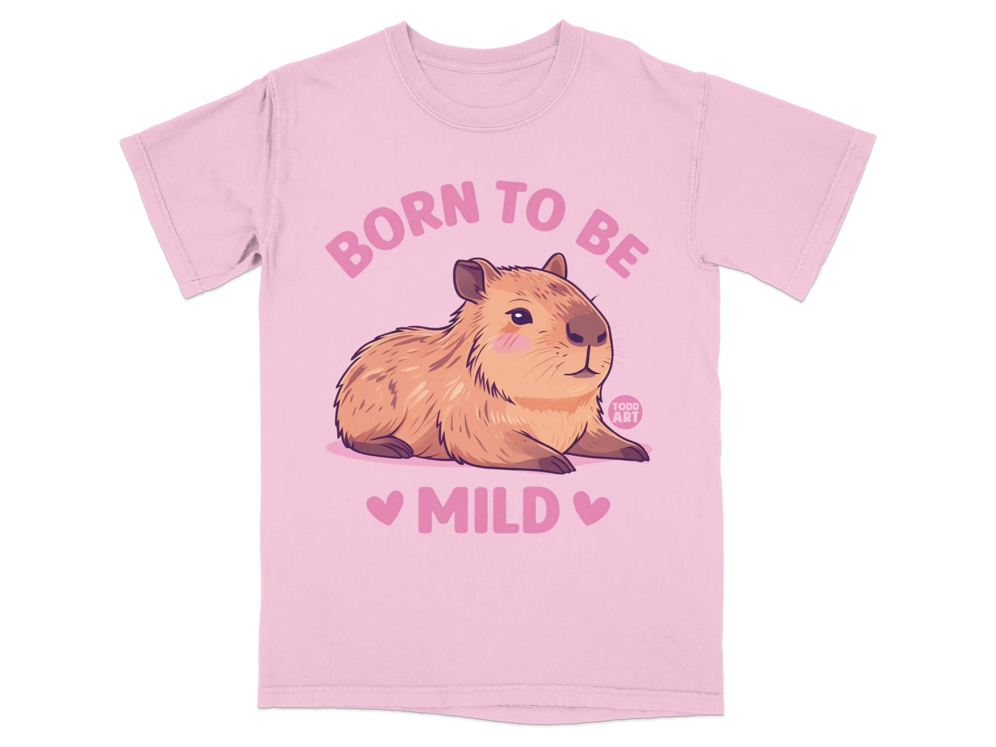 Born To Be Mild Cute Capybara Graphic T-Shirt