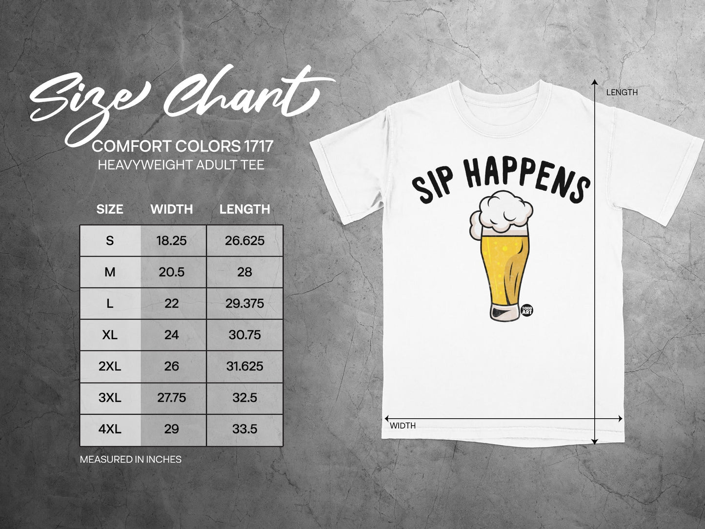 Sip Happens Graphic Tee Funny Drinking Shirt for Adults