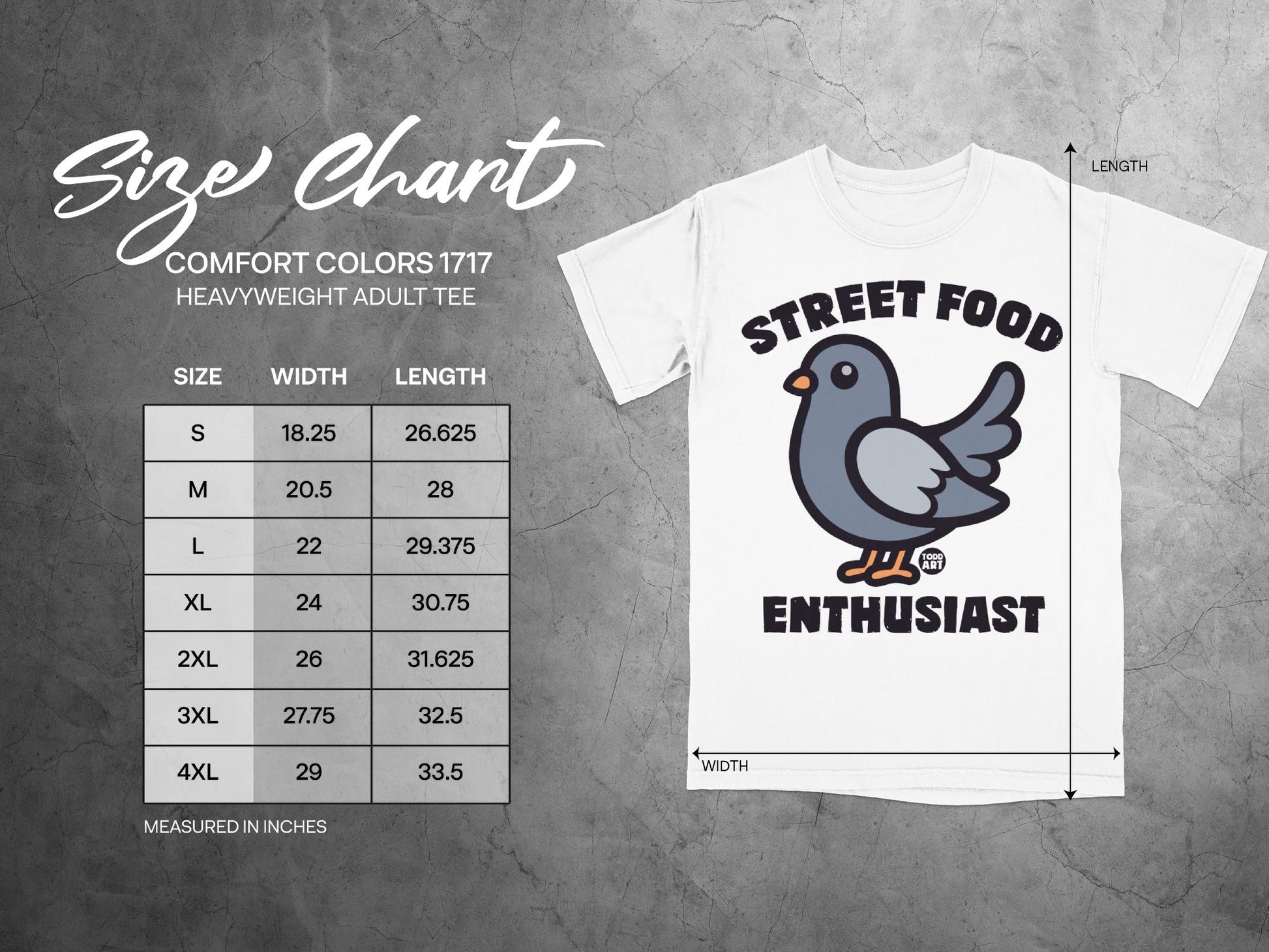 Street Food Enthusiast Heavyweight Adult Tee