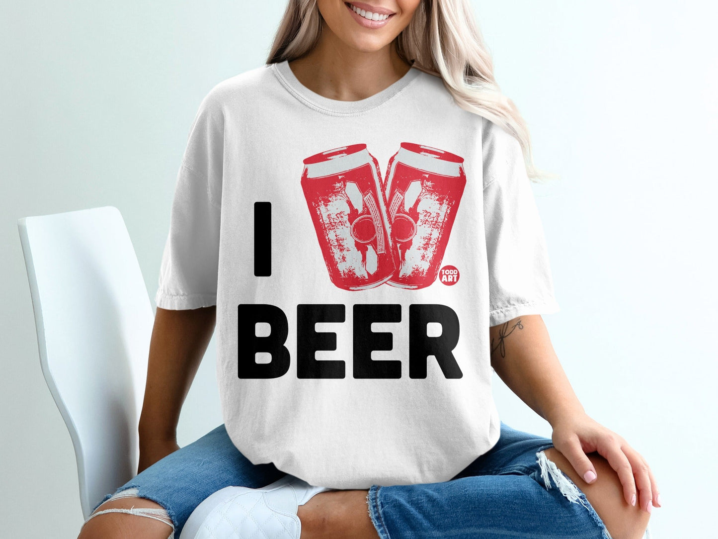 I Beer Graphic T-Shirt for Beer Lovers Unisex Tee