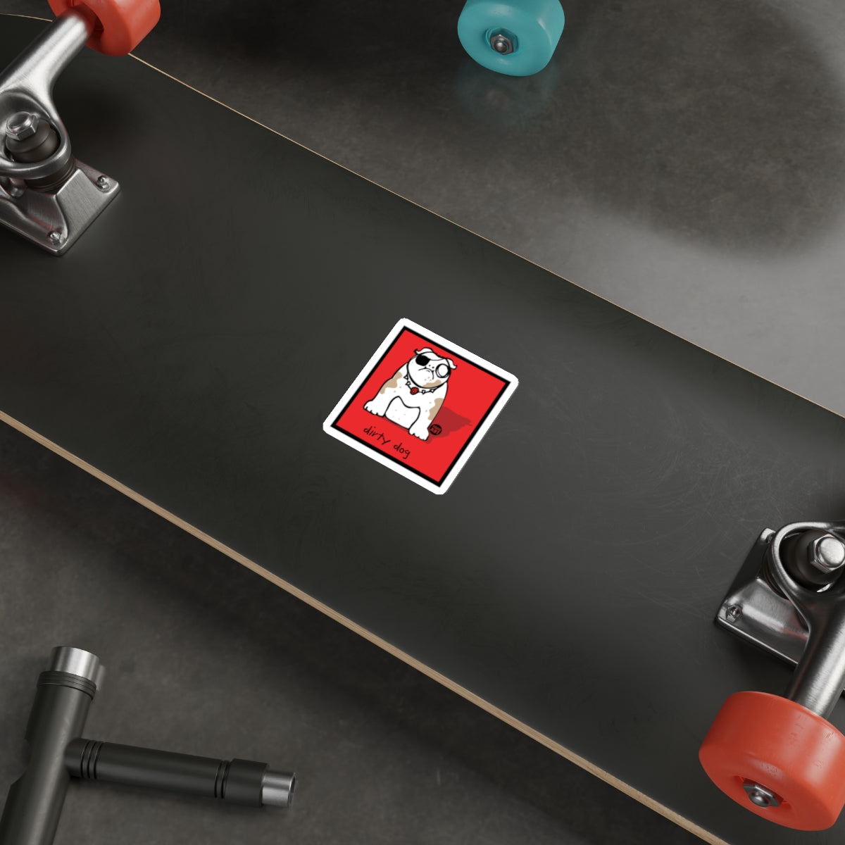 Dirty Dog Skateboard with Classic Graphic Design