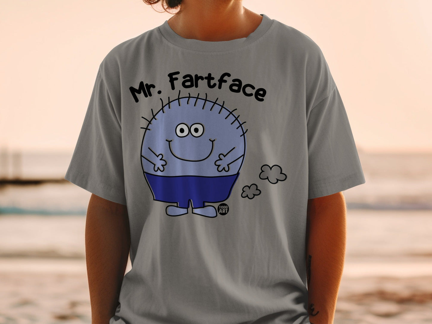 Funny Mr. Fartface Graphic T-Shirt for Adults Sale