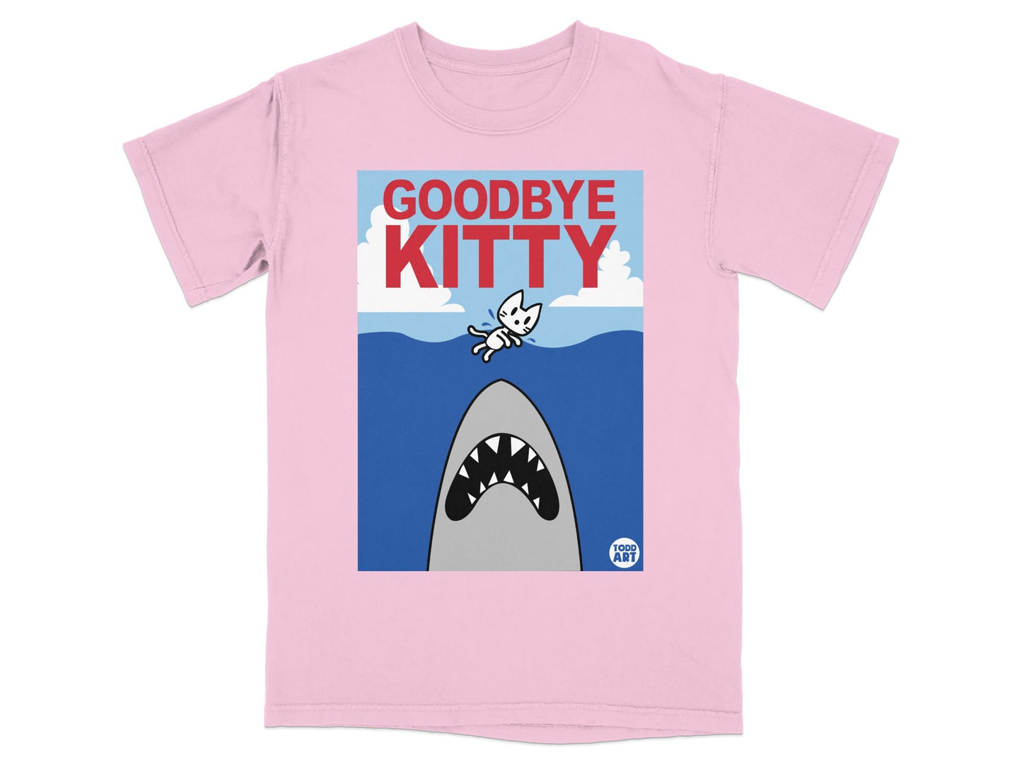 Goodbye Kitty Shark Pink T-Shirt