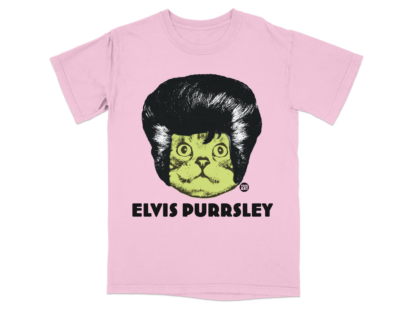Elvis Purrsley Graphic Cat T-Shirt Funny Cat Lover Tee