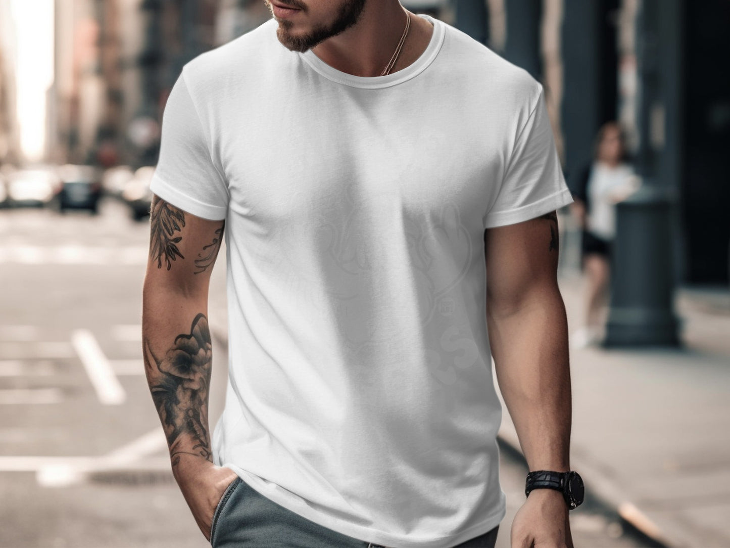 Stylish Short Sleeve White Casual T-shirt for Men