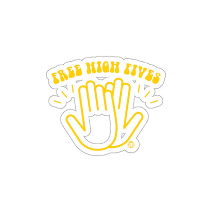 Free High Fives Fun Yellow Graphic Sticker