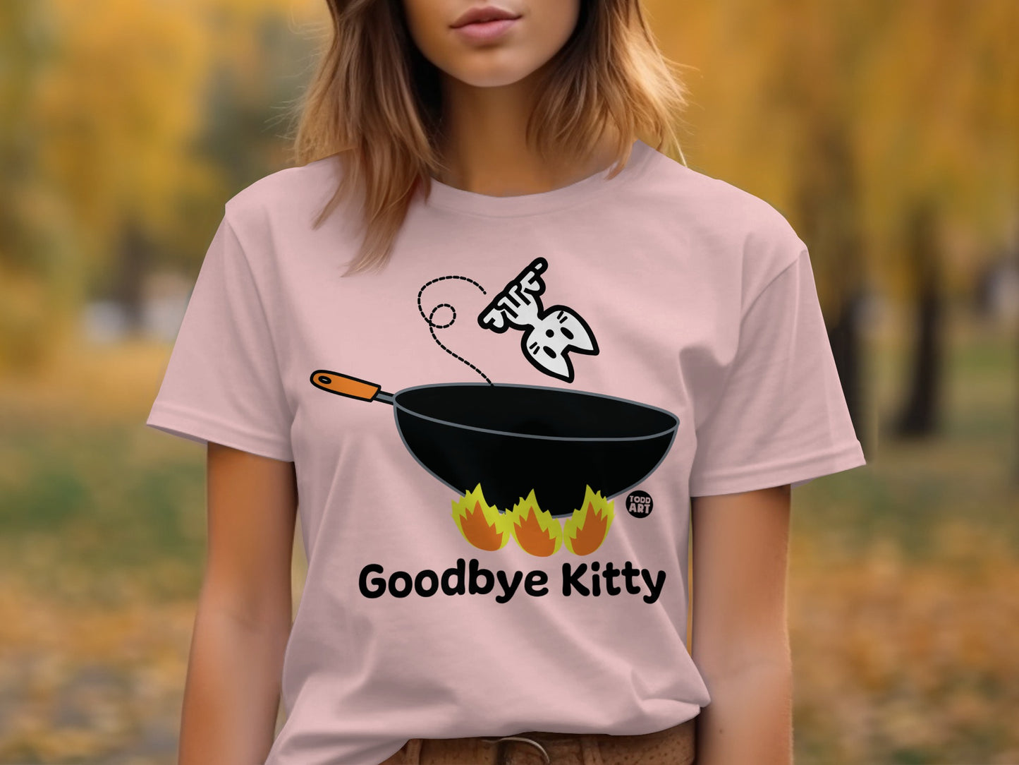 Goodbye Kitty Cartoon Graphic T-shirt for Fun Lovers