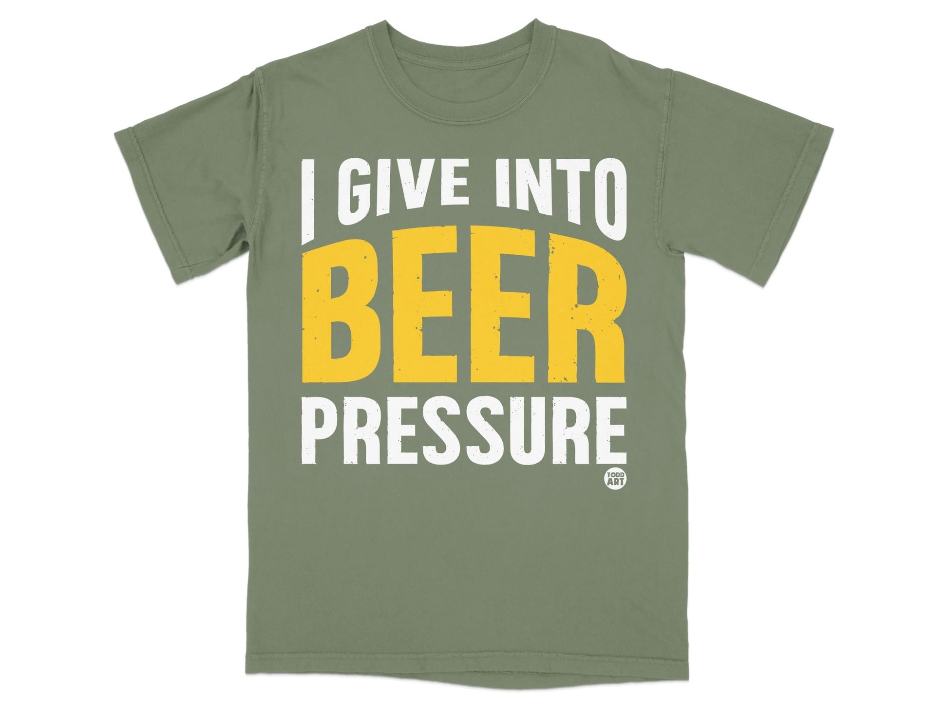 I Give Into Beer Pressure Funny Graphic Tee Shirt