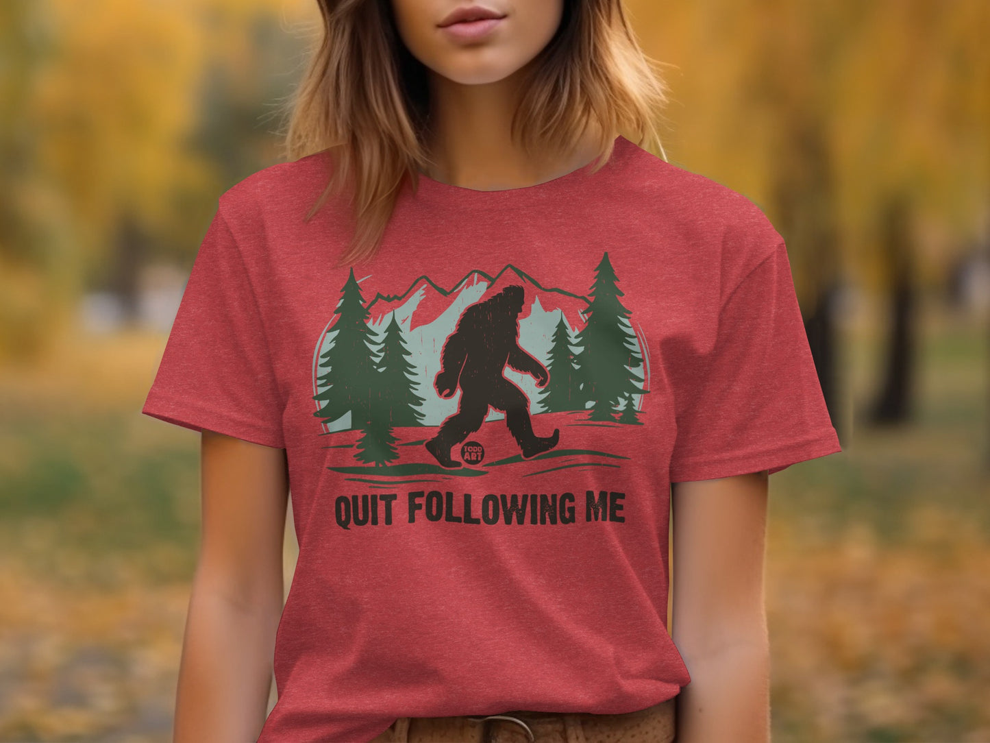 Bigfoot Quit Following Me Graphic T-Shirt Product
