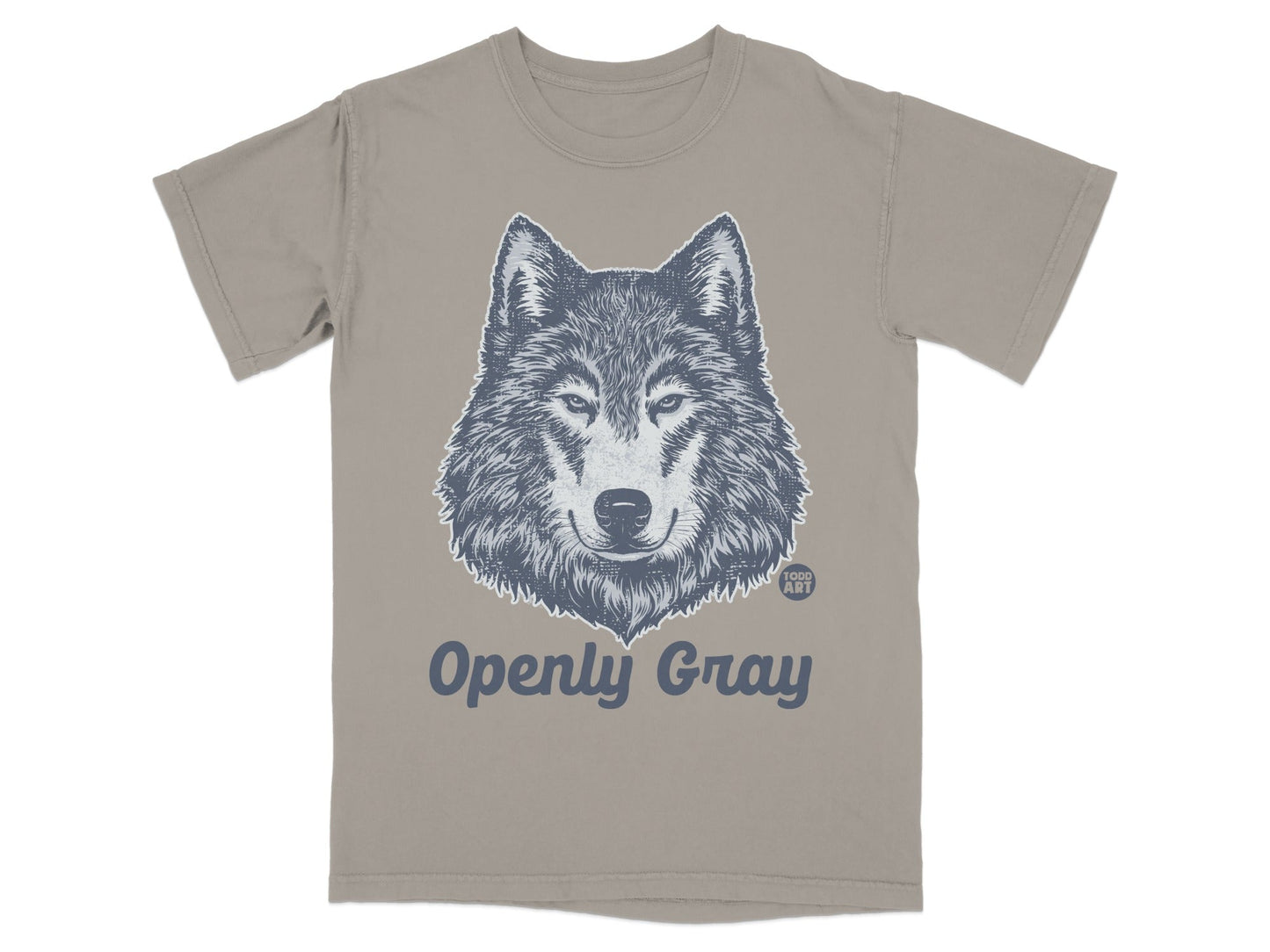 Openly Gray Wolf Illustration Todd Art T-shirt