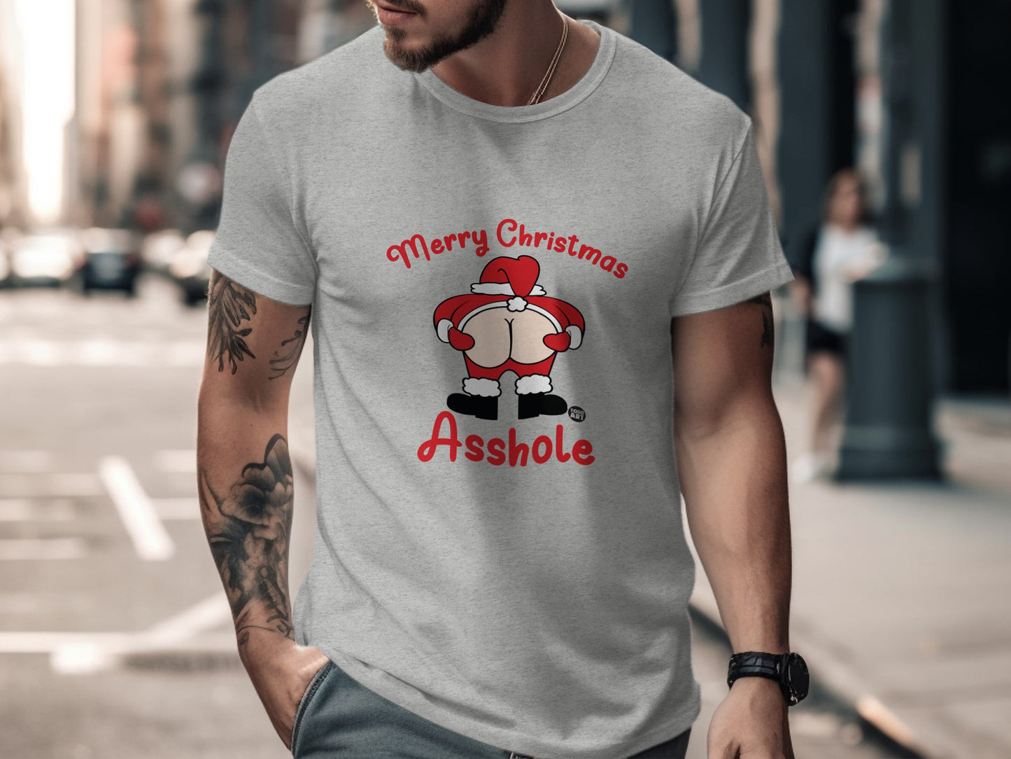 Merry Christmas Asshole Funny Graphic T-shirt