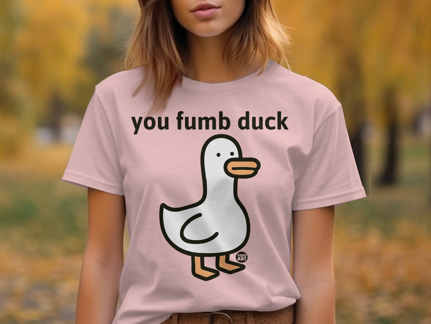 Funny You Fumb Duck Shirt with Cartoon Graphic Product