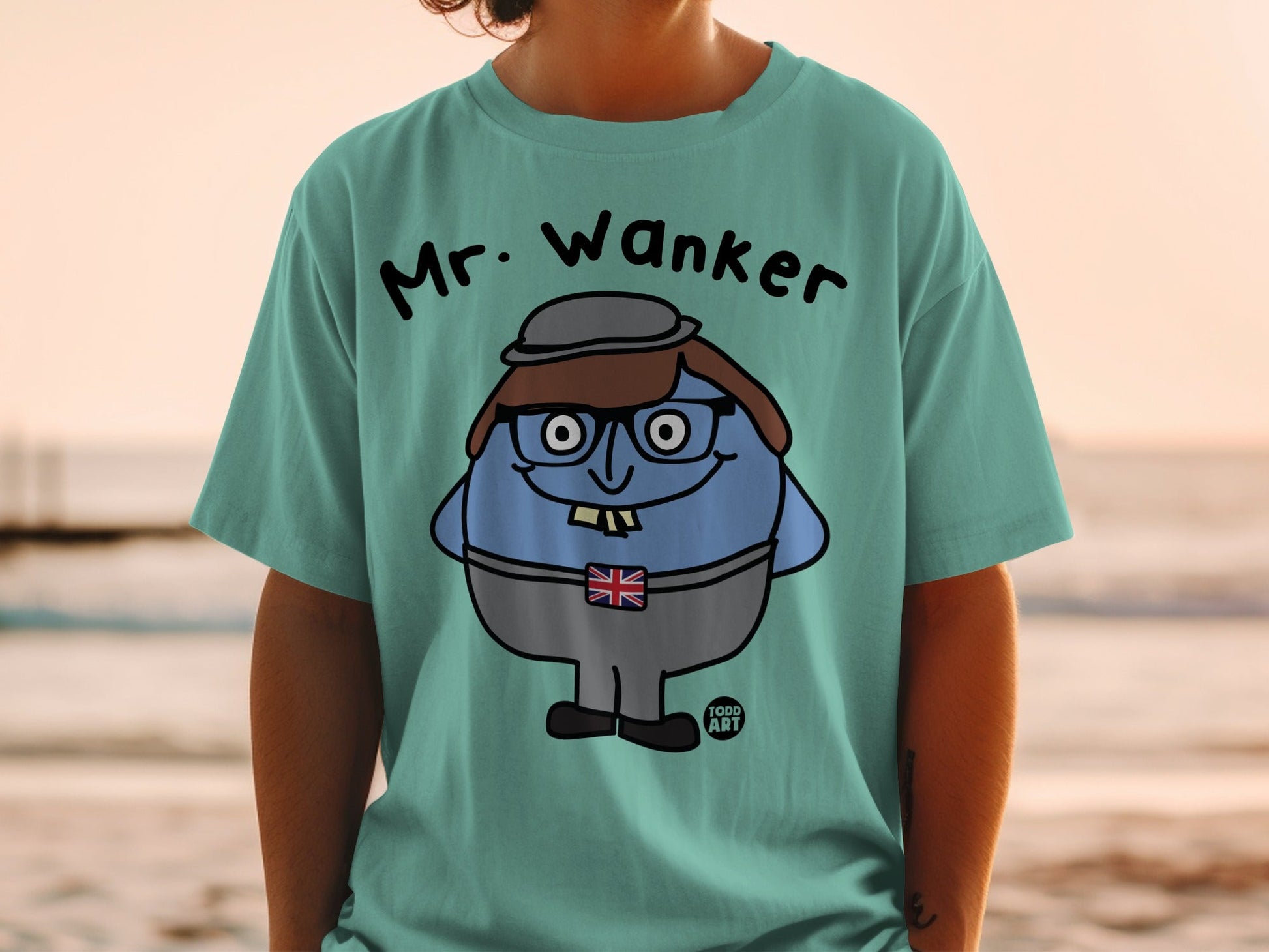 Mr. Wanker Cartoon Graphic Todd Art T-Shirt