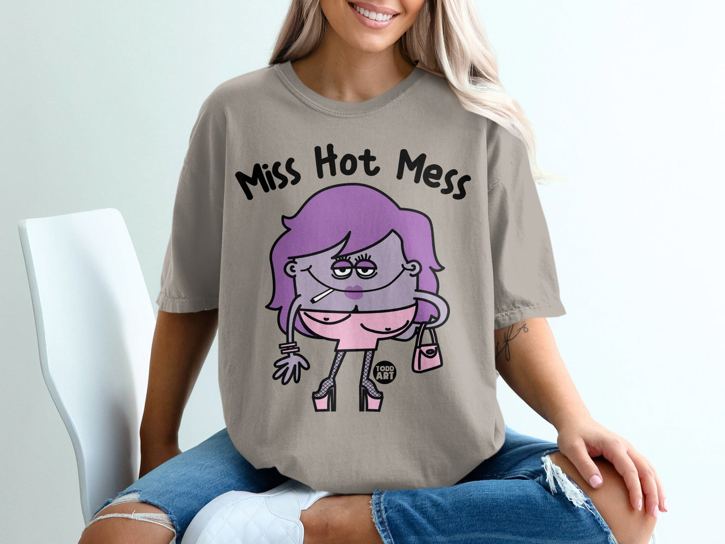 Miss Hot Mess Graphic Todd Art Women's T-Shirt