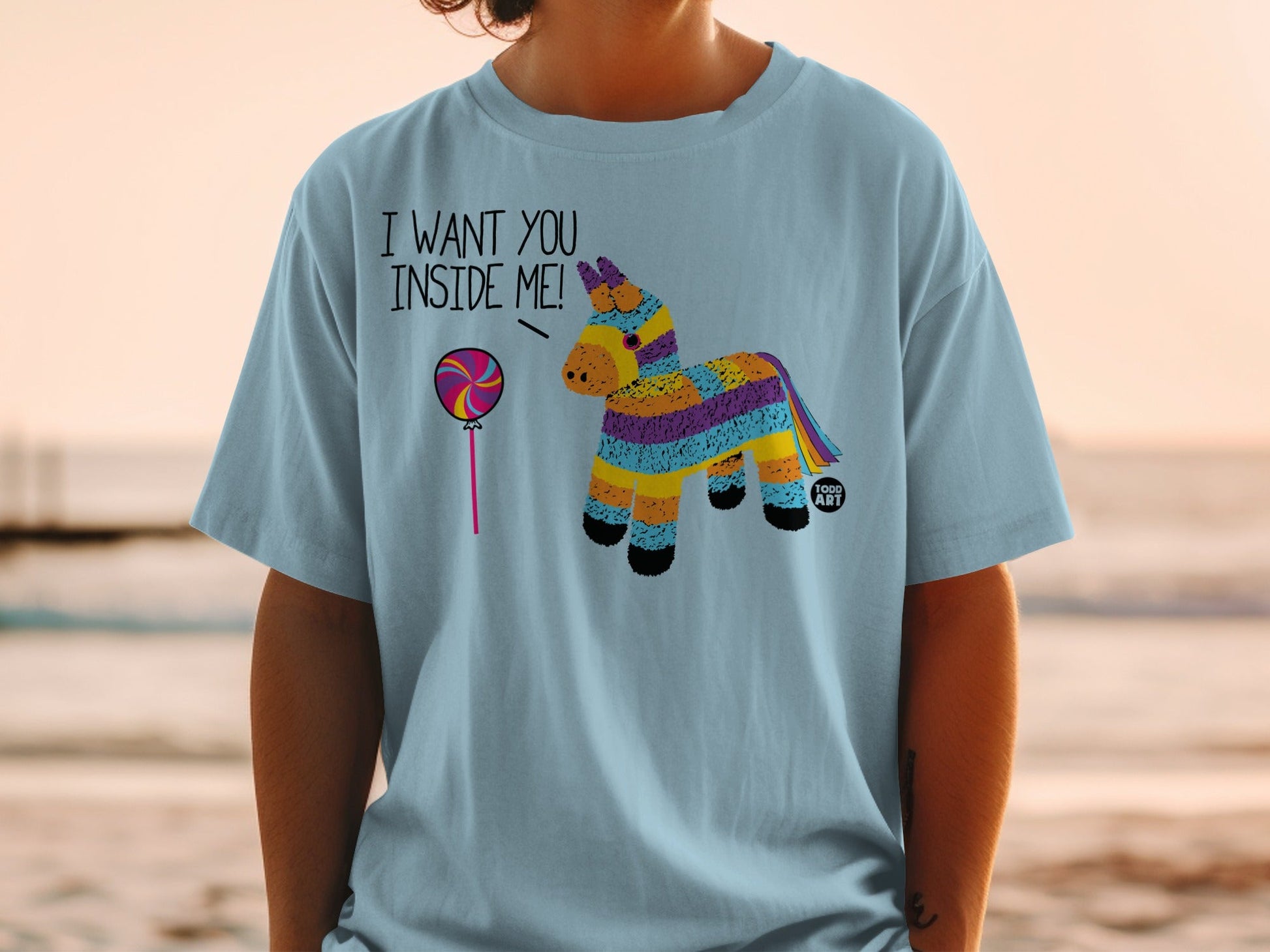 I Want You Inside Me Pi√±ata and Lollipop Graphic Shirt