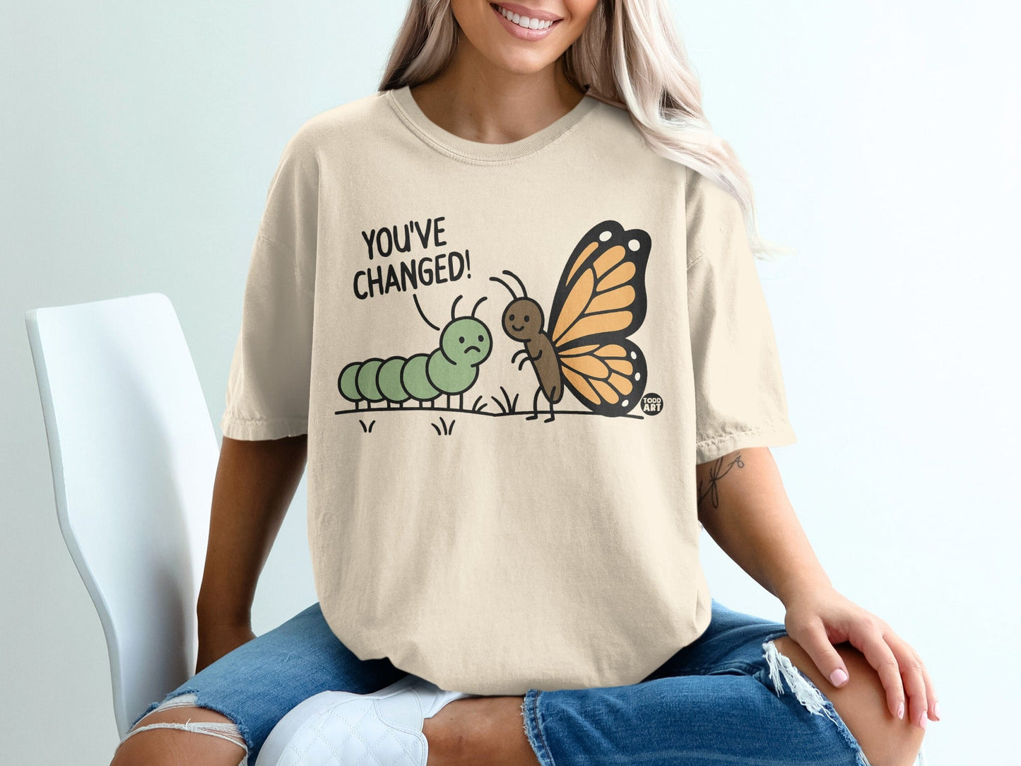 You've Changed Caterpillar And Butterfly Graphic Tee