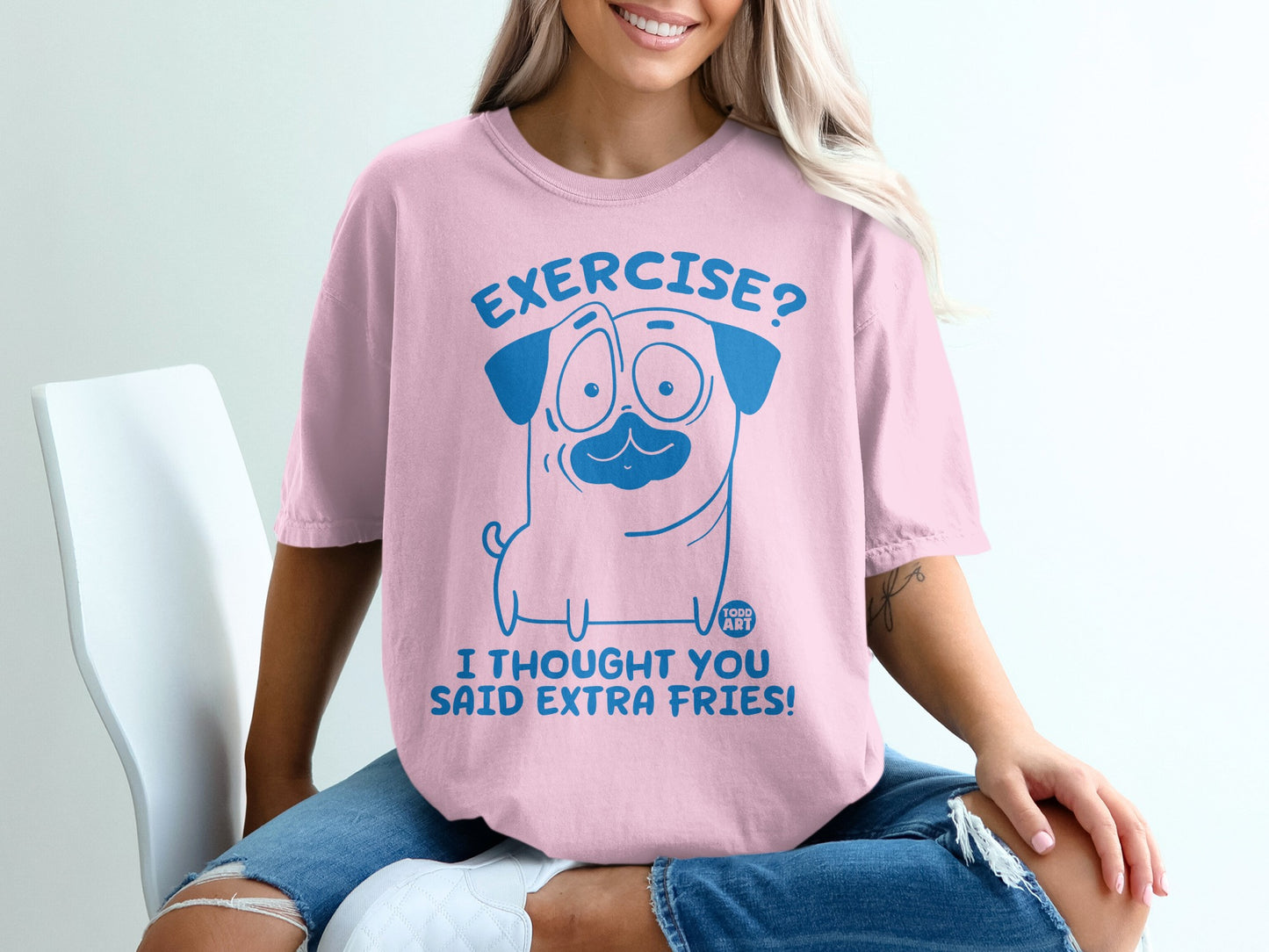 Exercise I Thought You Said Extra Fries Graphic T-Shirt